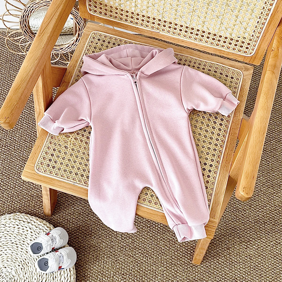 Fall Baby Boy Clothes Newborn Baby Boys Cotton Romper Stitching Long Sleeve Hooded Jumpsuit Girls Bodysuit 0-18M Clothing Autumn