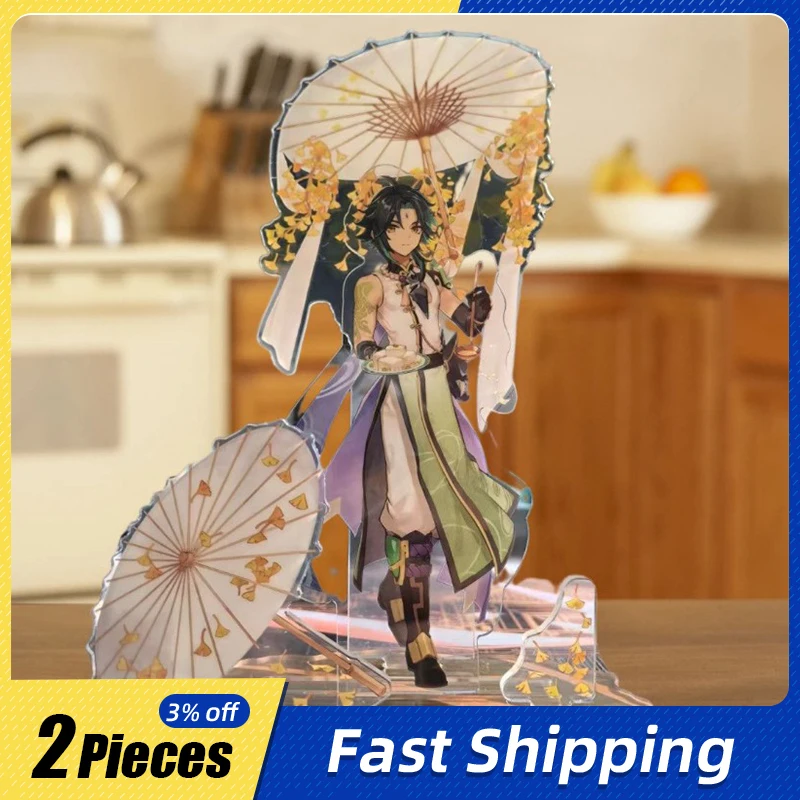 

10cm/3.93in Genshin Impact Standing Plates Game Peripherals Acrylic Vigilant Yaksha Figures Accessories Collectible Model Gifts