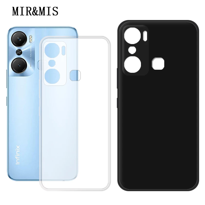 

Black Silicone Phone Case for Infinix Hot 10 10s NFC 10T 11 11s NFC 12 12i 9 Play 10 Play 11 Play 12 Play 12 Pro Soft Clear Case