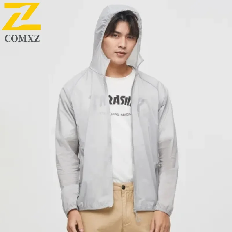 للجنسين UPF50 + سترة بغطاء للرأس للشمس مقاومة للرياح سريعة الجفاف معطف جلد خفيف الوزن للجري والمشي لمسافات طويلة موضة الشارع والرياضات الخارجية 2025 #6