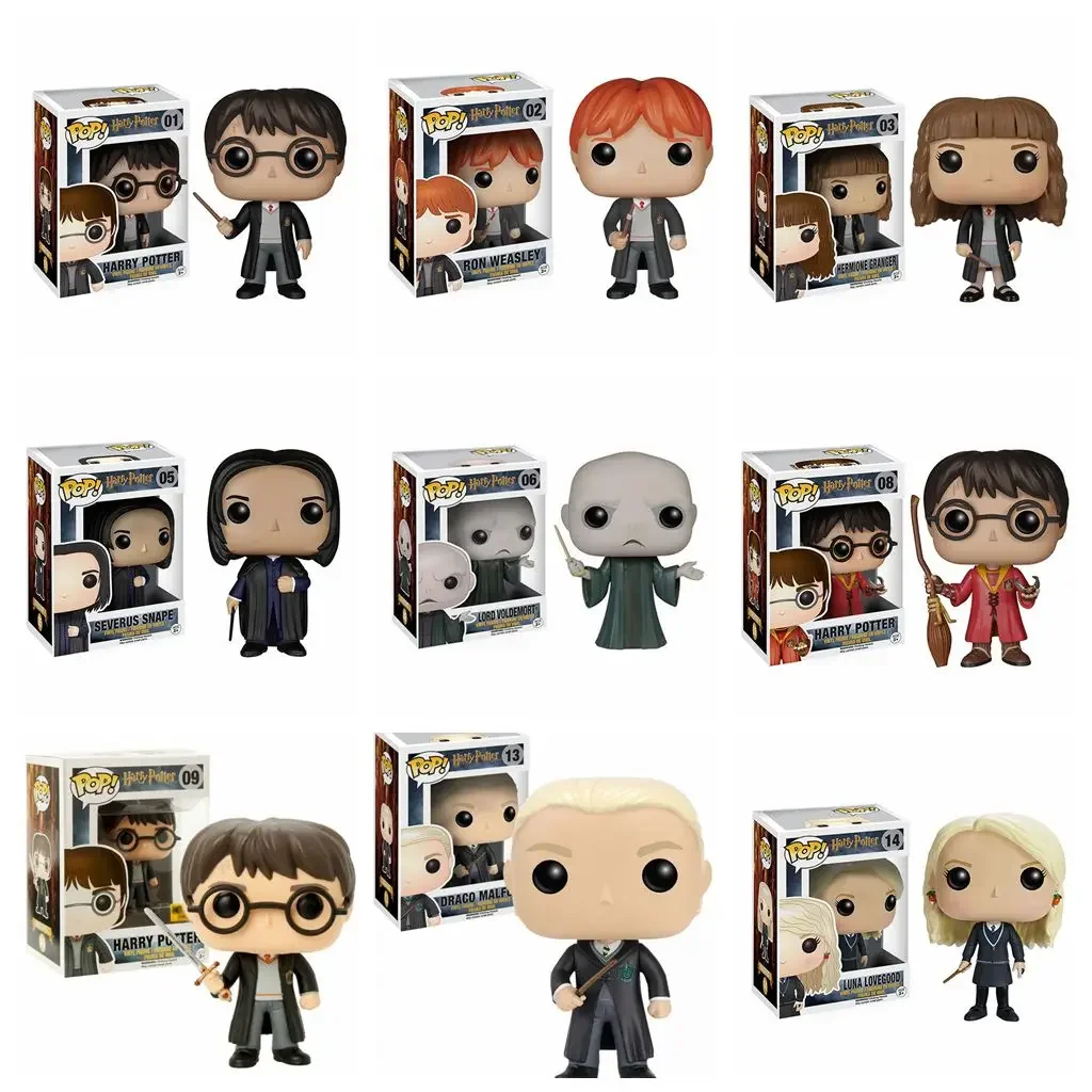 FUNKO POP Hedwig 76# Sirius Black Dobby Snape Voldemort Luna RON Hermione 03# Action Toy Figures Collection Model Toy Kids gifts