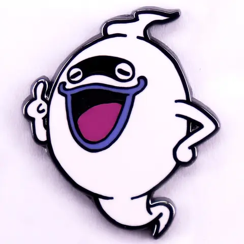 Kawaii Whisper Hard Enamel Pin Adventure Game Yo-kai Watch Badge Gamer Jewelry Gift