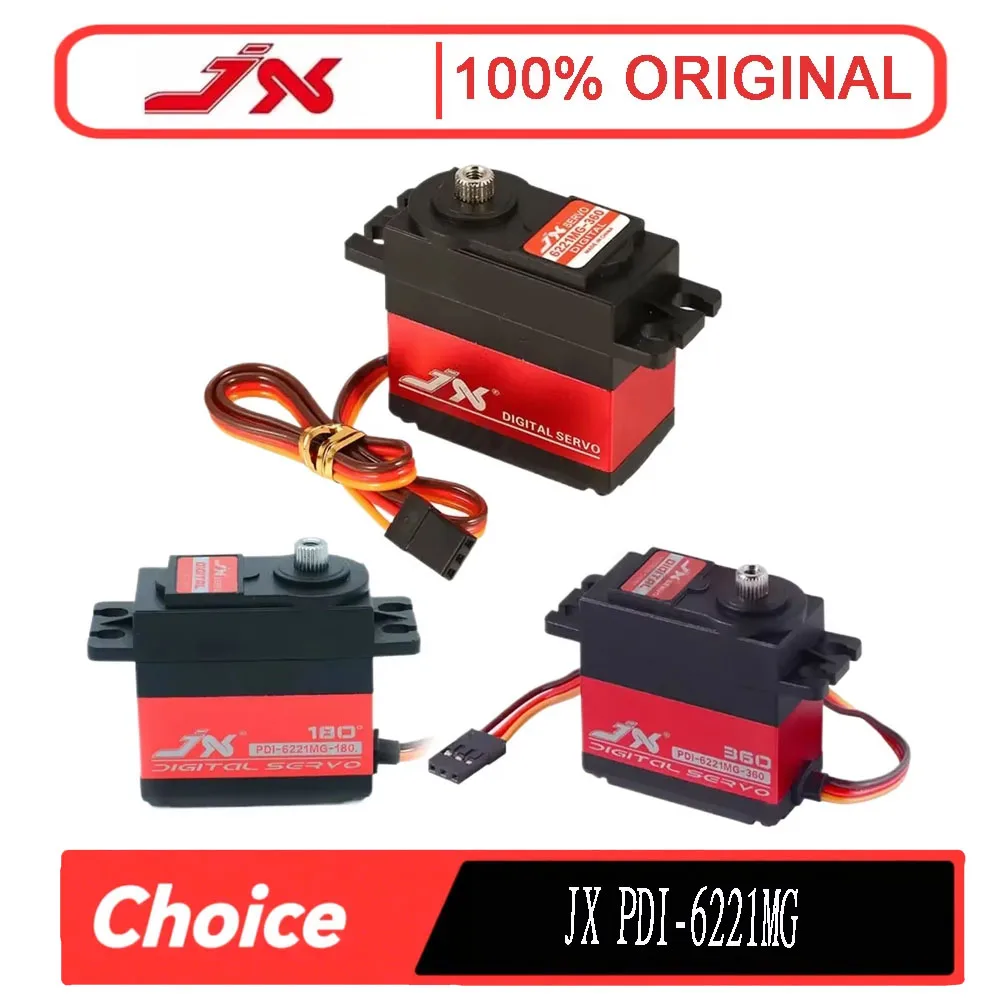 

1PCS JX PDI-6221MG Metal Gear 20kg Rc Servo Arm Large Torque Digital Coreless Servo for RC Car Crawler RC Boat Helicopter Model