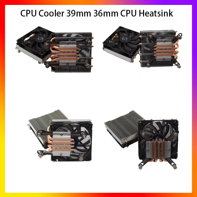 

CPU Cooler Silent PWM Cooling Fan Radiator Low Profile Cooler 4 Heat Pipe AM4 LGA1700/1200/115x for ITX Case A4 Slim Chassis
