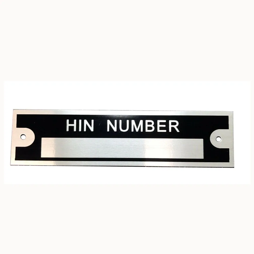 Blank HIN Tag ID Plate Serial Number Watercraft Fishing Speed Boat Skiing