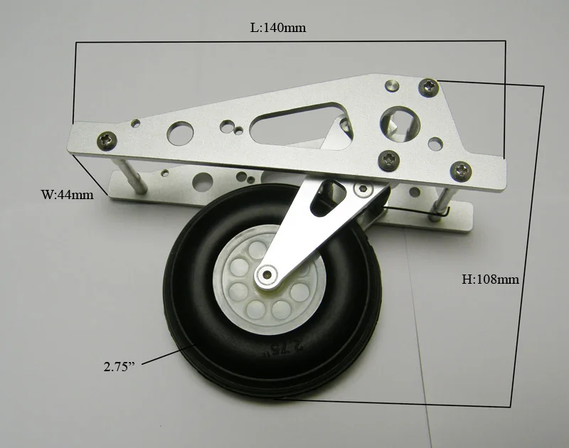 Train d'atterrissage planeur 2.75 pour avion RC, jambe de force absorbant les chocs, train d'atterrissage d'amortissement en alliage d'aluminium pour modèle d'avion RC, accessoires