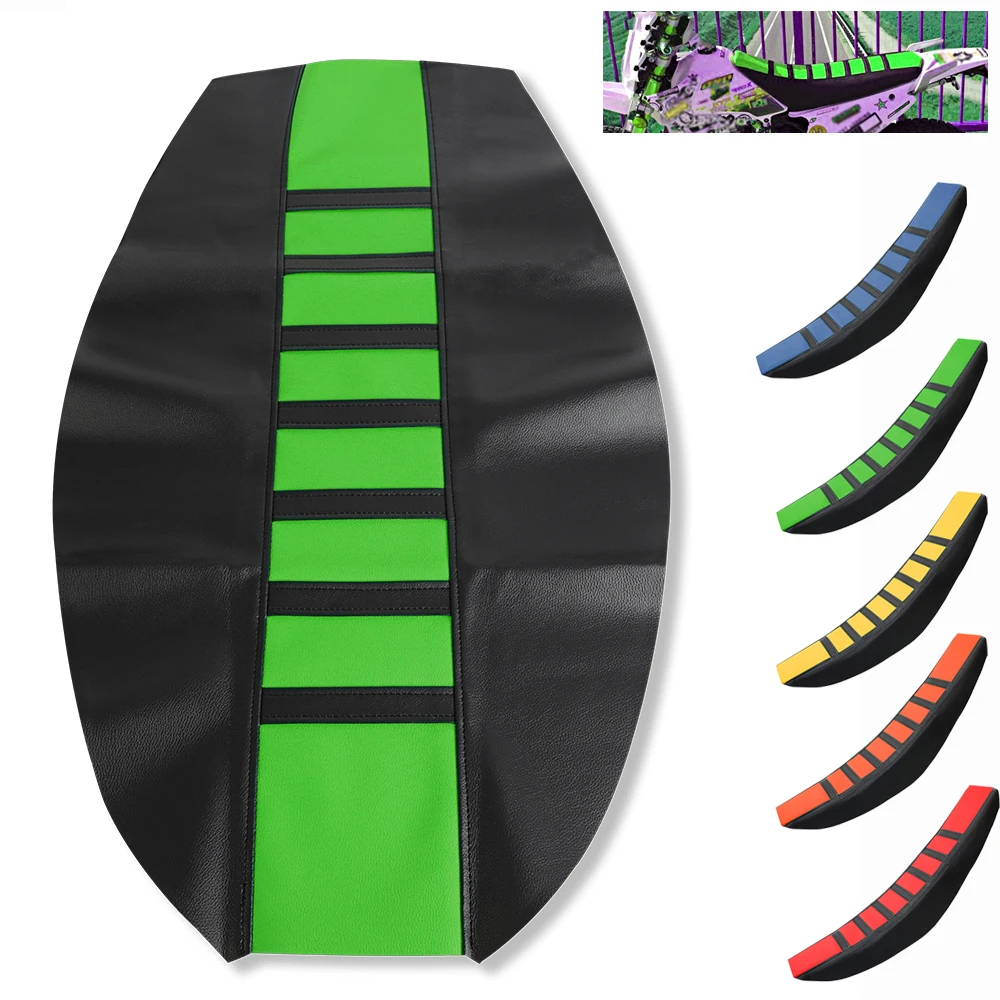 Motorcycle Soft Seat Cover Rubber Fabric Gripper For Kawasaki KX KLX KXF 80 125 250 300 350 400 450 KX125 KX250 KX250F KX450F