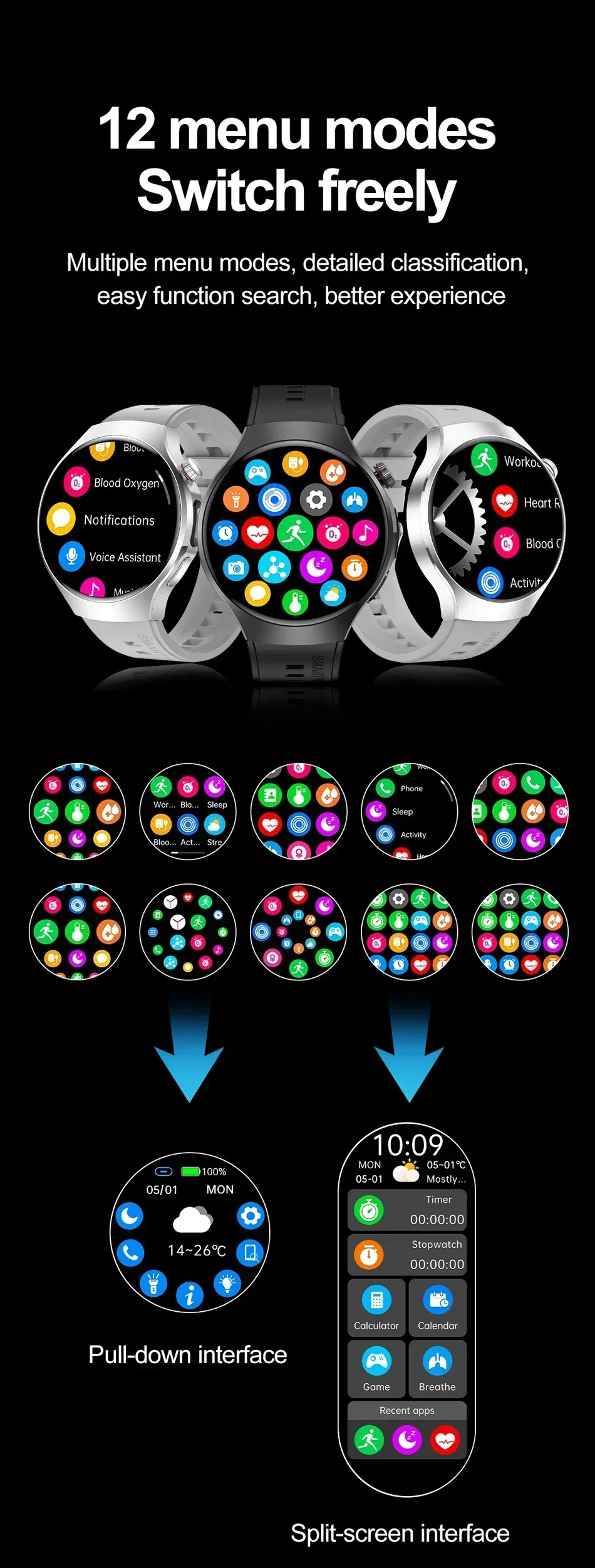 Sports Smart Watch with Bluetooth Calling, IP67 Water Resistance and 150+ Sports Modes description 23