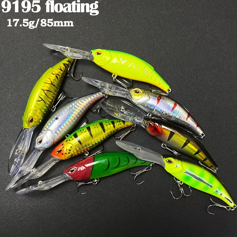 

17g 85mm Deep Diving Floating Minnow Bait Freshwater Bass Catfish Fishing Lures Casting Long Lip Artificial Hard Bait Equipment