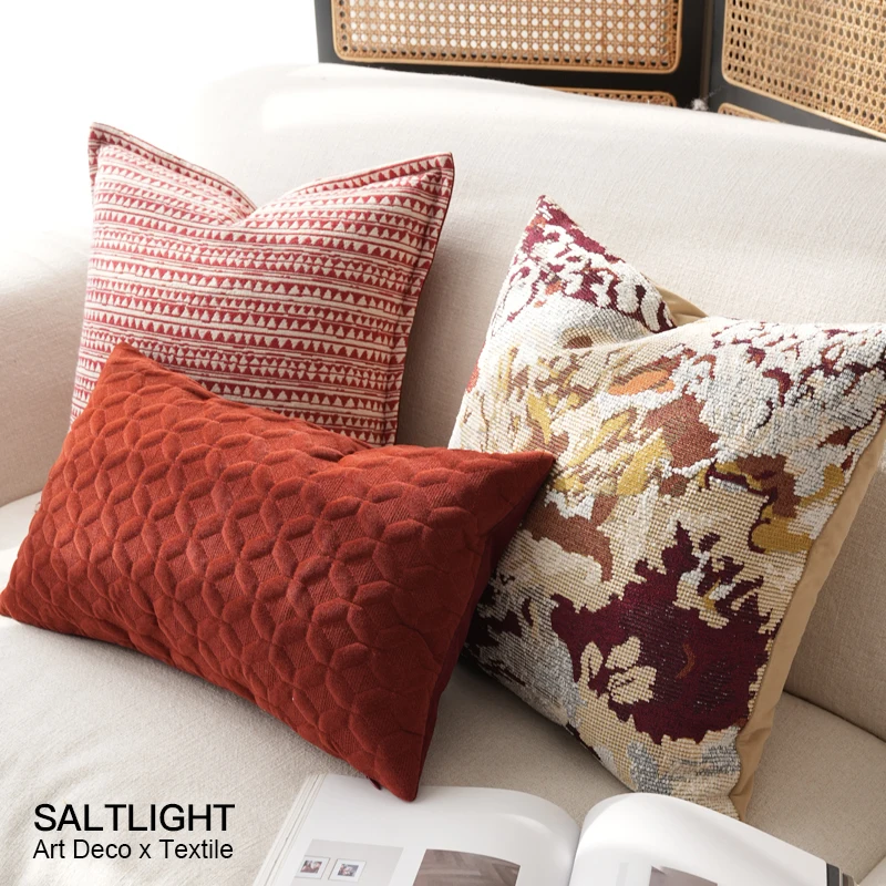 

Современная простая красная праздничная подушка для дивана/изголовья кровати, новогодняя подушка, декор для дома, квадратный чехол из полиэфирного волокна, съемный, моющийся