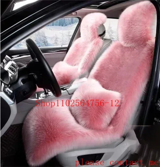 

Warm Plush Car Seat Covers Universal Long Wool Fur Car Front Seat Protect Cushion Mat For Auto Accessories Car Seat Protector