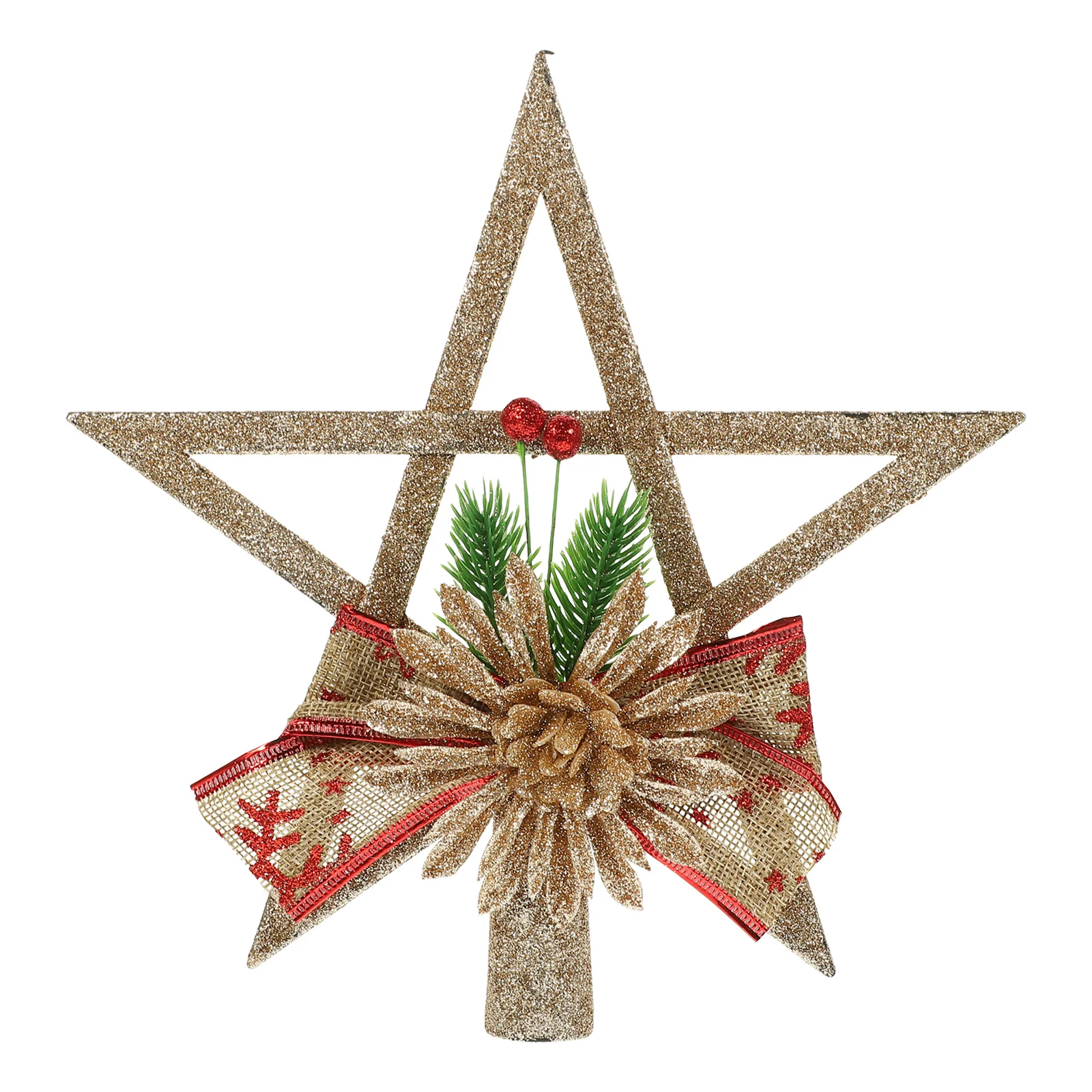 Christmas Tree Top Star Goods Topper for Pentacle Large Ornaments Chistmas Outdoor Decor Xmas Treetop Vintage