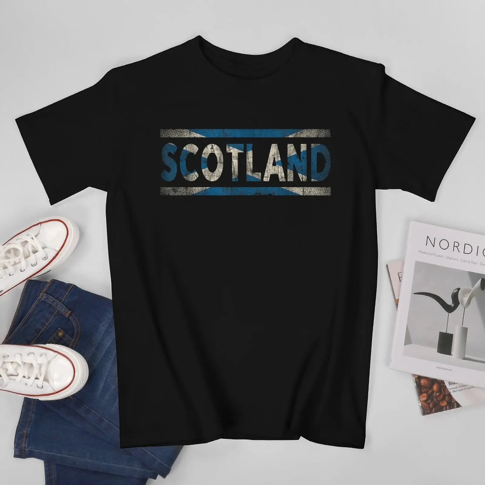 More Design Scotland Flag Scotch Men Tshirt Tees T-Shirt O-neck T Shirts Women Boys Clothing 100% Cotton