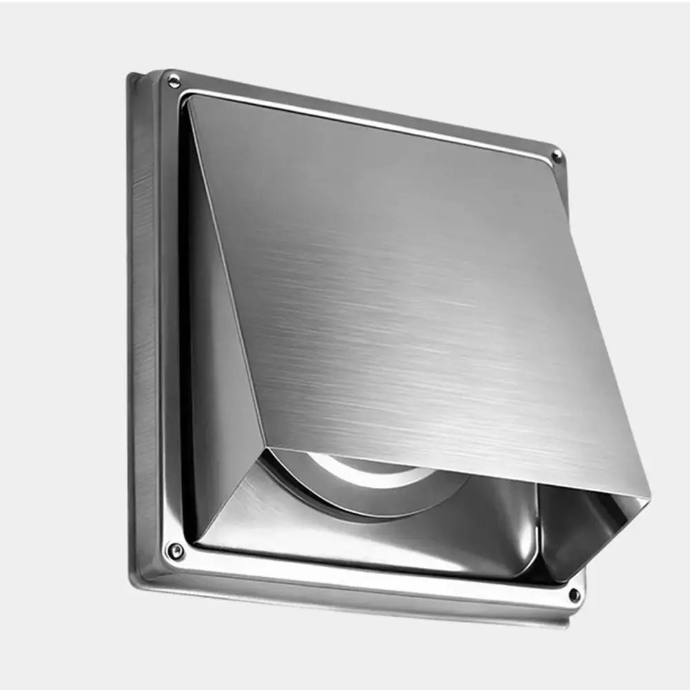 

Прочный вентиляционный колпак из нержавеющей стали 4, 5, 6 дюймов, черный/серебристый, квадратный, для систем вентиляции