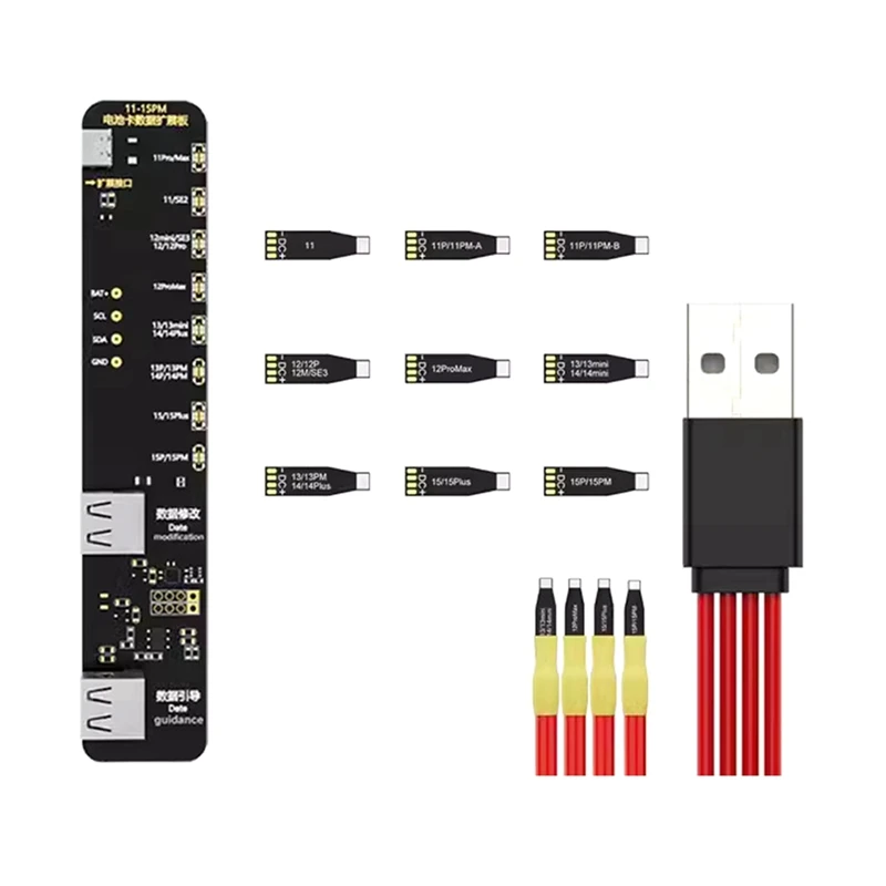 

KC02 Battery Data Repair Expansion Board Battery Data Repair Black PCB For Iphone 11 12 13 14 15PM To I6S KC03 KC01