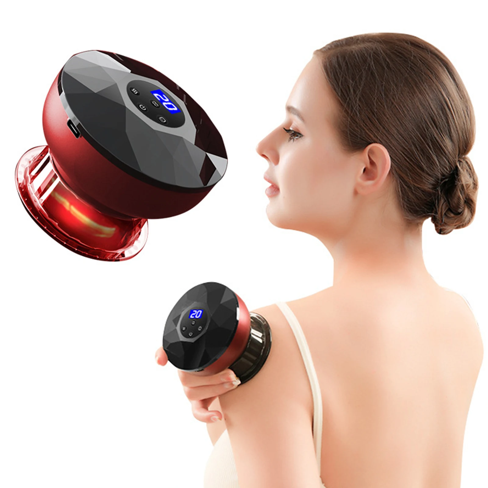 

Electric Vacuum Cupping Set LED Display Anti-Cellulite Therapy Massager for Home Simple Healthy Body