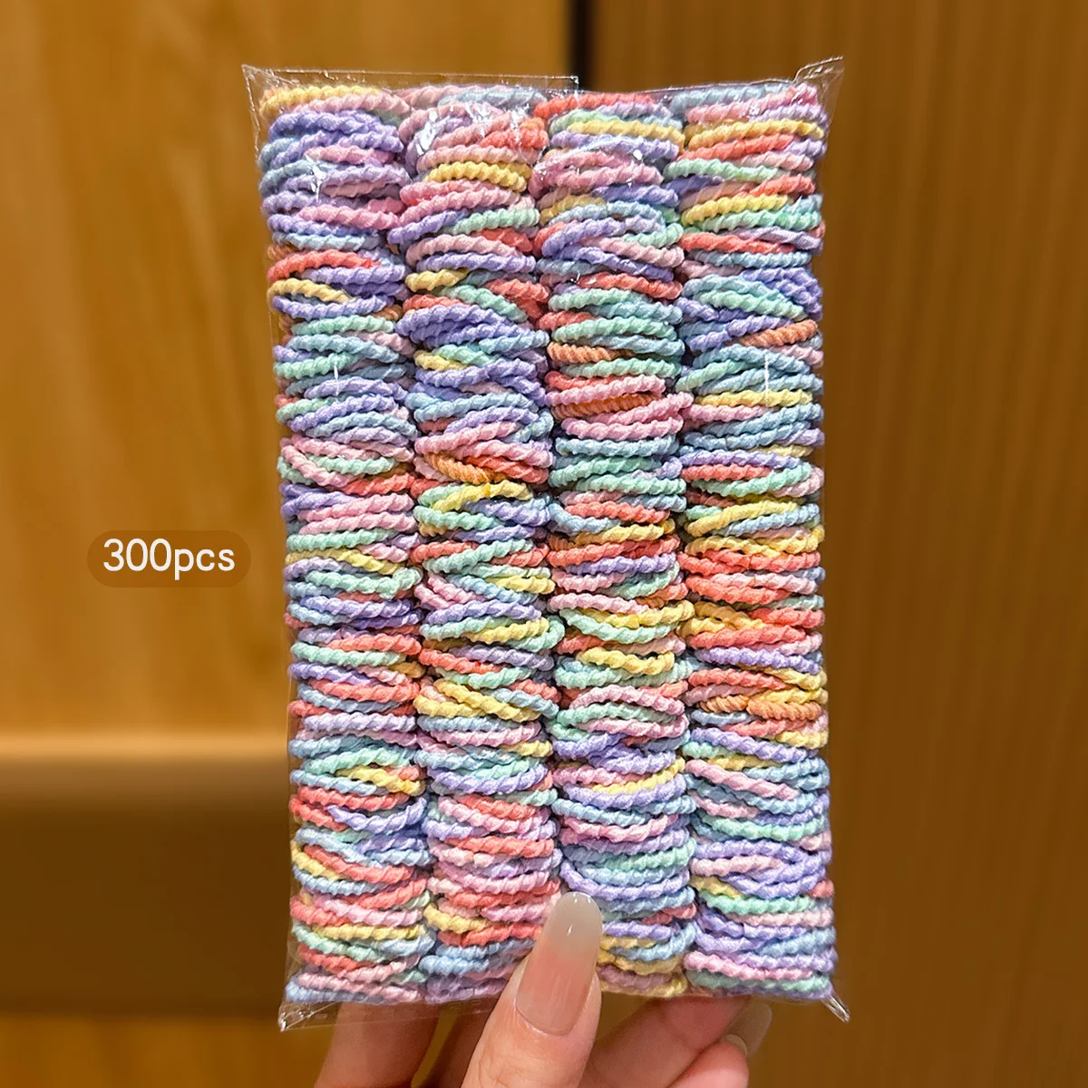 300 Colorful Elastic Rubber Bands for Hair