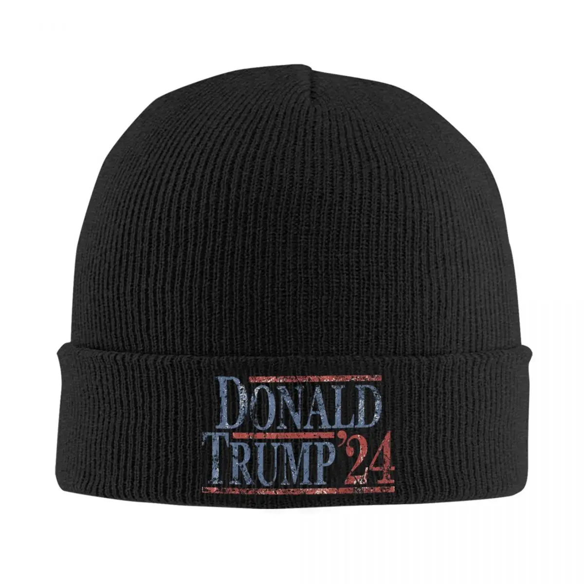 Distressed Donald Trump 2024 Knitted Hats Autumn Winter Beanies New Survived Shot Caps Unisex Acrylic Fashion Bonnet