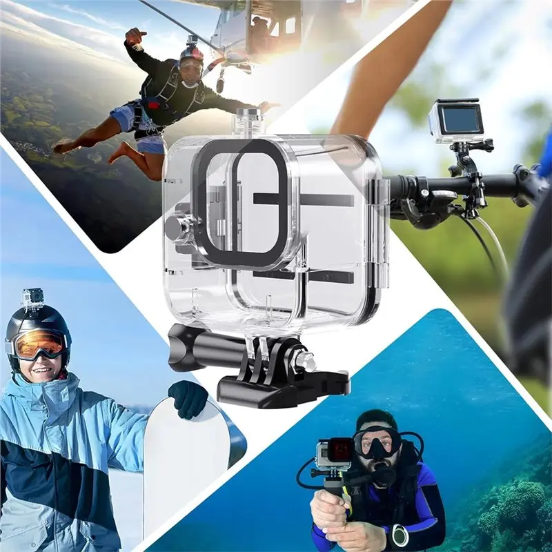 N93R Mini Custodia per Gopro Hero11 Custodia protettiva per immersione subacquea nera impermeabile 60M