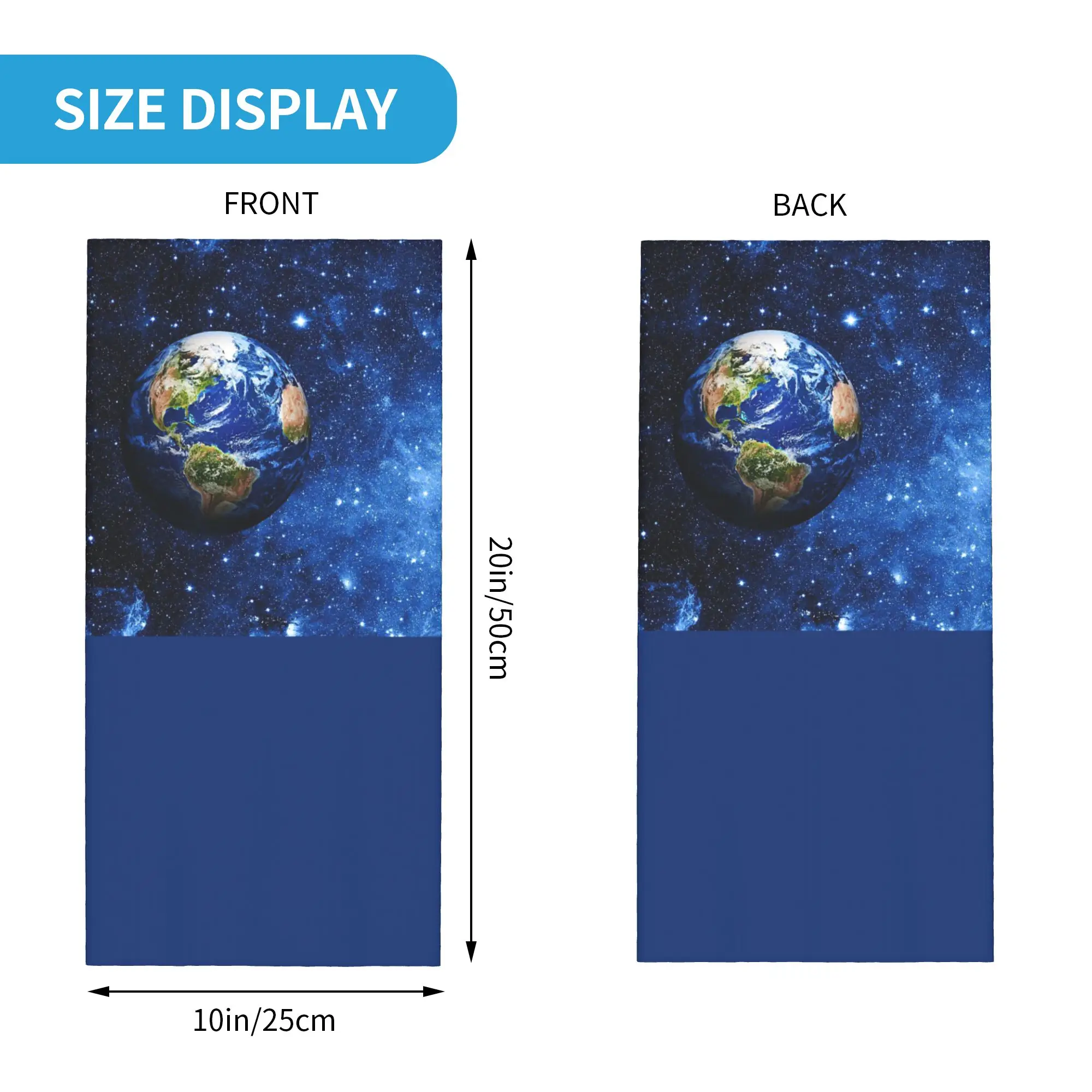 Custom The Earth in Space Winter Headband Neck Warmer Men Women Ski Cycling Tube Scarf Planeten Space Face Bandana Gaiter