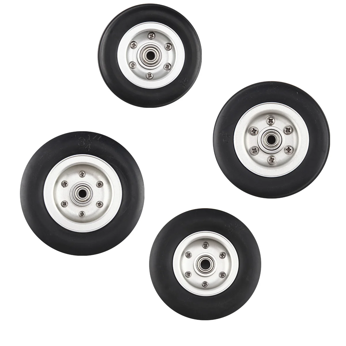 1Pc Rubber Wheels with Aluminum Hub For RC Model 2\'\'/2.25\'\'/2.75\'\'/3\'\'/3.75\'\'/4\'\'