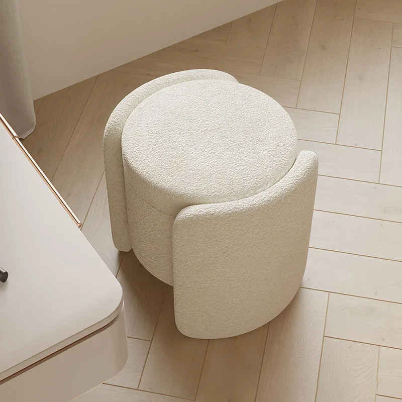 Bedroom Makeup Stool Multi Functional Storage Stools Living Room Chairs Soft Lamb Cashmere Muebles Multifuncionales Furniture