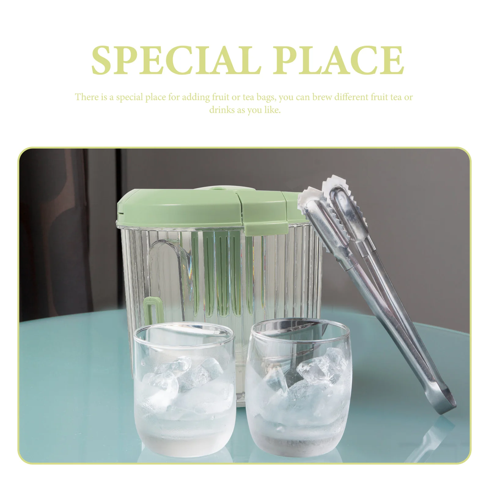 

Cold Water Pitcher Juice Dispenser Summer Pot Beverage Container PP Faucet Infuser Fruit Tea Bag Home Restaurant Party