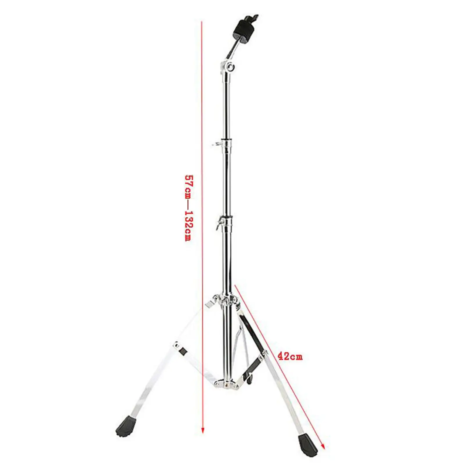 Metal Cymbal Stand Adjustable Floor Triangle Bracket with Rubber Feet Stretchable Legs Cymbal Holder Percussion Holder Mount