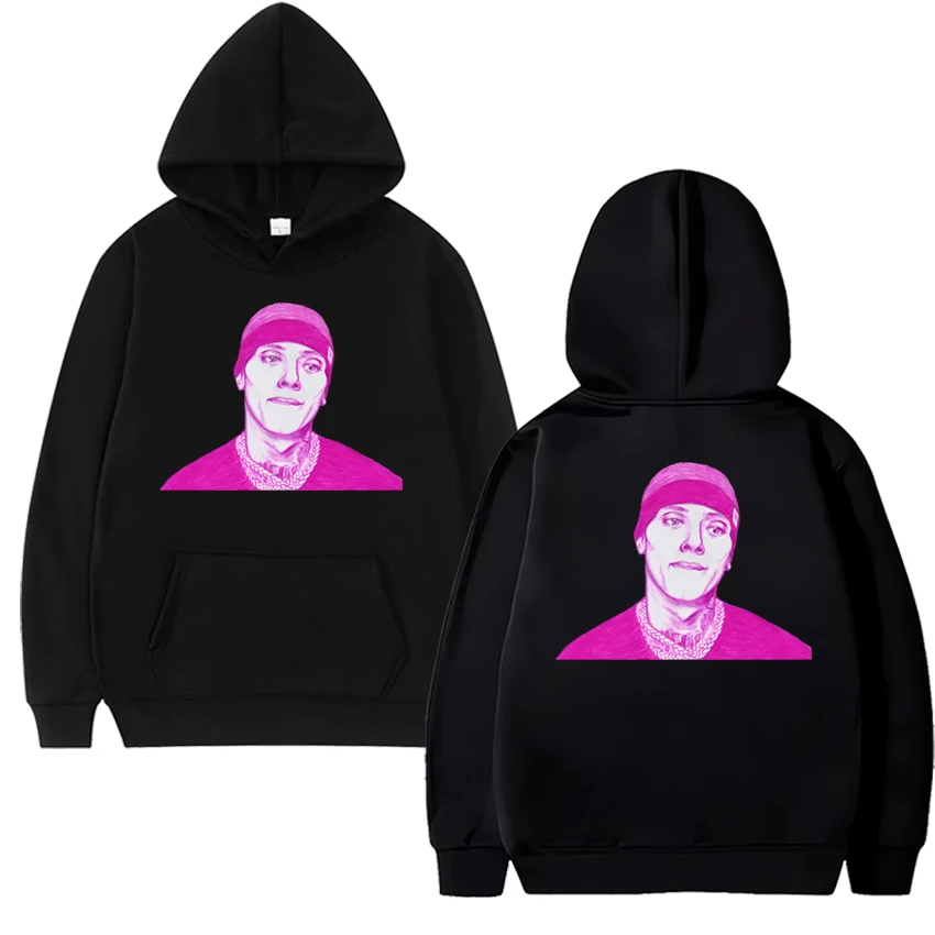 

Aesthetics hip hop Central Cee Hand Drawn Graphics Printed Hoodies Men women vintage Casual streetwear Unisex Fleece pullovers