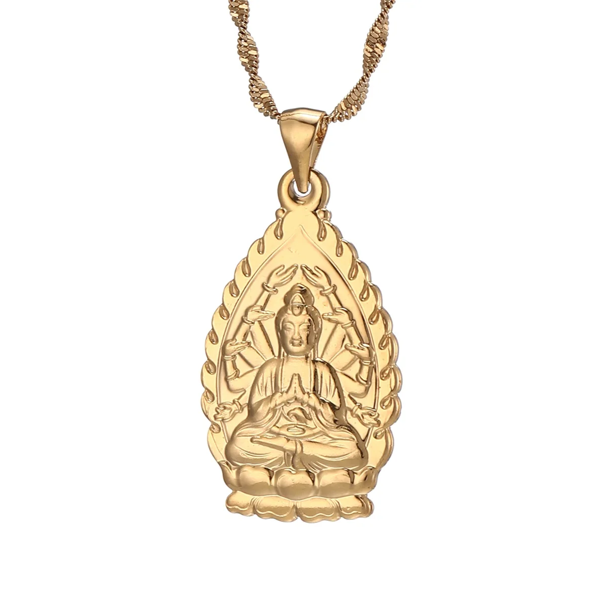 Avalokiteshvara kuan-yin budista guanyin pingente colar buda amuleto hinduísmo jóias para mulher