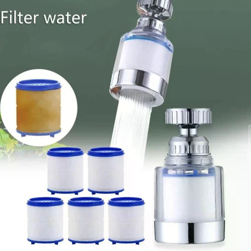 360 Degree Rotating Faucet Filters Bubbler Mount Anti-splash For Household Kitchen Bathroom Faucet Water Clean Filter Purifier