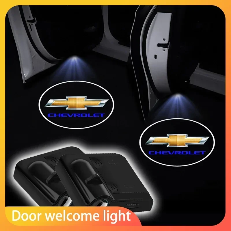

Car Door Welcome Courtesy Shadow Projector Lamp LED HD Logo Light Cars Accessoriest For Chevrolet Captiva Colorado Spark Malibu
