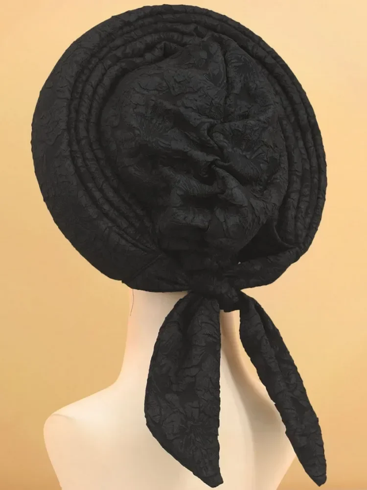 Готовый африканский головной убор Auto Gele, женская шапка-тюрбан, нигерийская свадебная гелевая мусульманская повязка на голову, капот, Turbante Mujer 2024