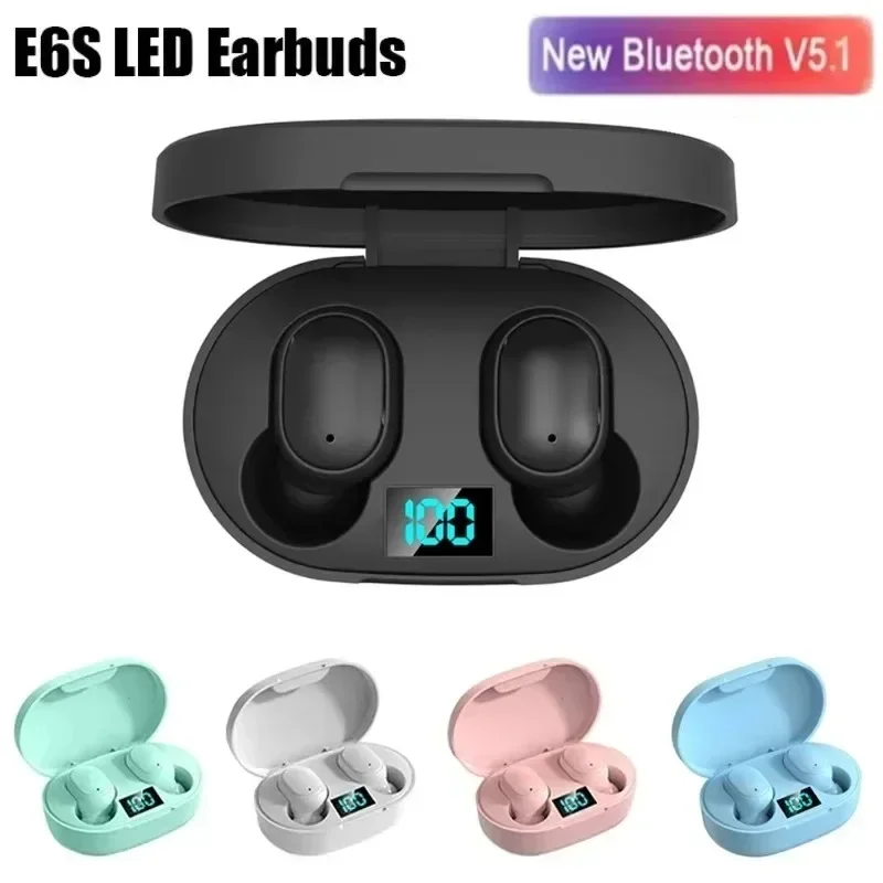 Écouteurs Bluetooth sans fil E6S TWS, casque antibruit, écouteurs avec microphone, casque pour iPhone, Xiaomi