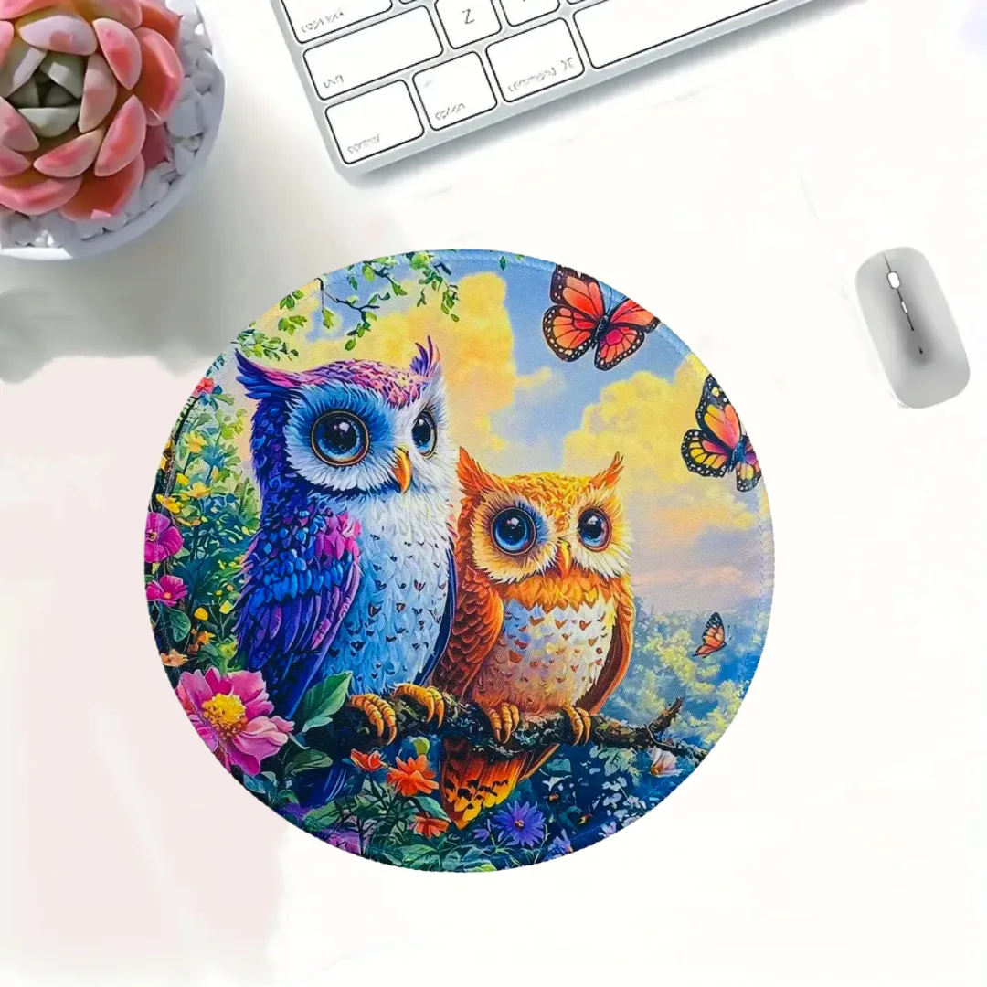 

Круглый настольный коврик для игр и офиса — нескользящий коврик для мыши с прошитыми краями