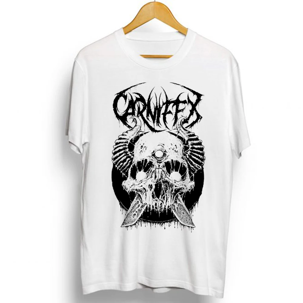 Retro Carnifex T Shirt Pure Cotton Death Metal Rock Band 2022 New Men/Women tshirts Casual Streetwear Tee Shirt Homme Harajuku