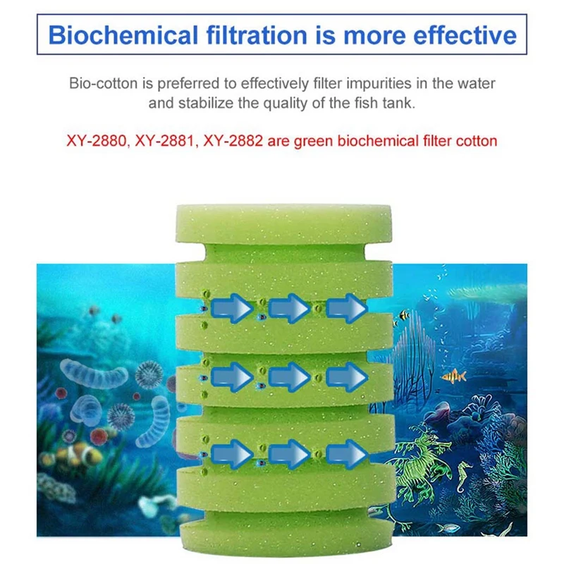 Aquarium Filter,Ultra Quiet Aquarium ฟองน้ํากรองชีวเคมี Fish Tank Air Pump Betta ทอด Aquarium Fish Tank Water Fall Double
