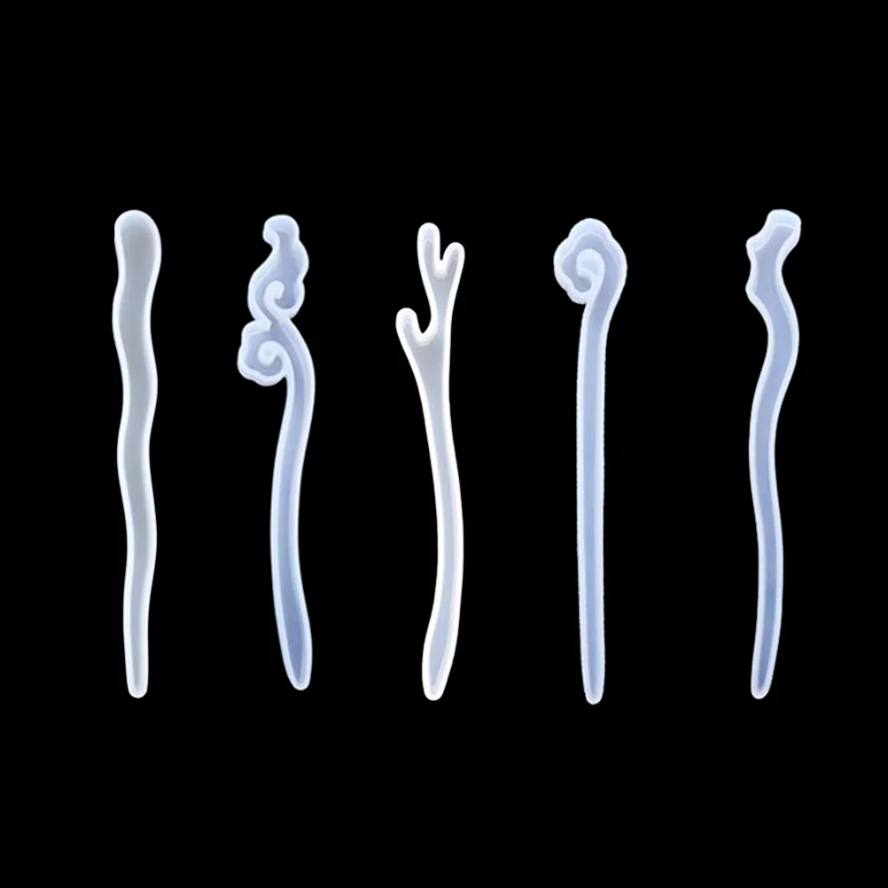 

5pcs DIY Hairpin Shape Mirror Silicone Semitransparent Molds Craft Accessories Jewelry Making Tool hairpin silicone