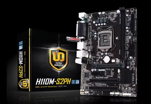 

NEW BOX FOR Gigabyte H110M-S2PH Motherboard Dual PCI Support 6th Generation, 7th Generation CPU