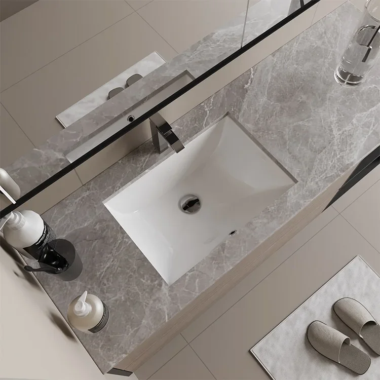 

-for Wholesale Laundry Porcelain Washbasins Under Counter Rectangular Wash Sink Under Mount White Ceramic Bathroom Cabinet Sink