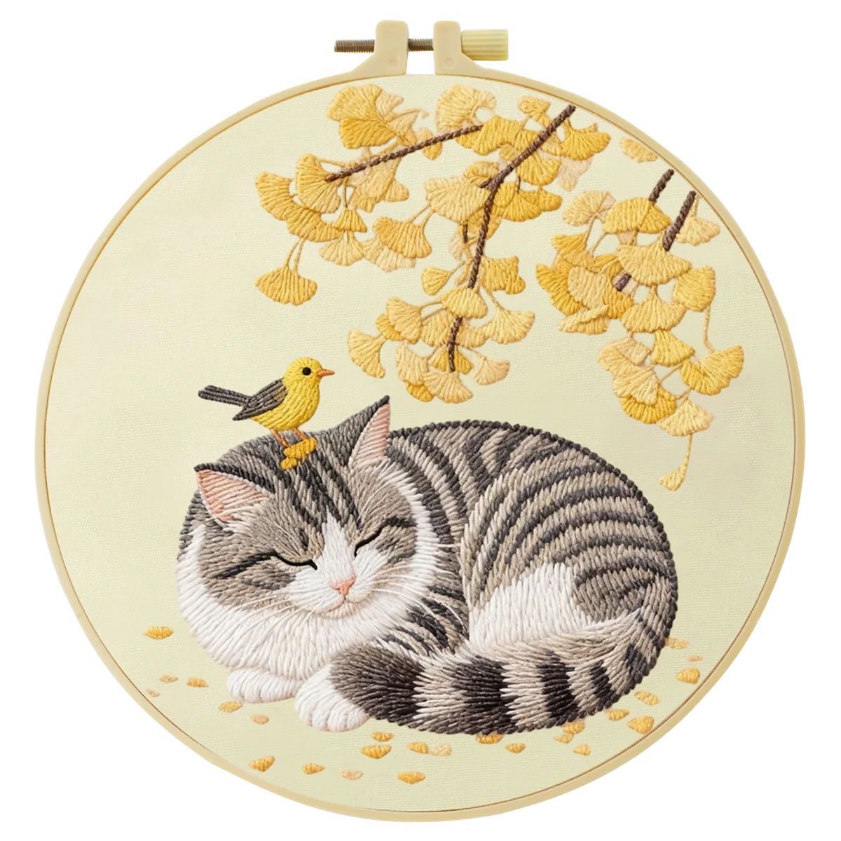 1 Stück 20X20CM/15X15CM 7,87/6,3 Zoll Katzen-Stickerei-Starter-Kit DIY-Kit DIY-Stickerei-Set Handarbeiten Heimdekorations-Set für Anfänger – Detail 3