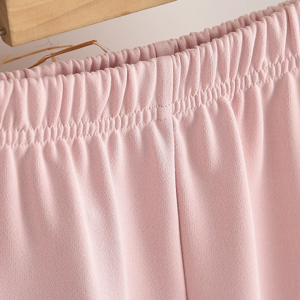 2025 الربيع والخريف طويلة الأكمام الفتيات مجموعة رسالة قميص مطبوع + بلون جرس أسفل السراويل الوردي ملابس الأطفال غير رسمية #5