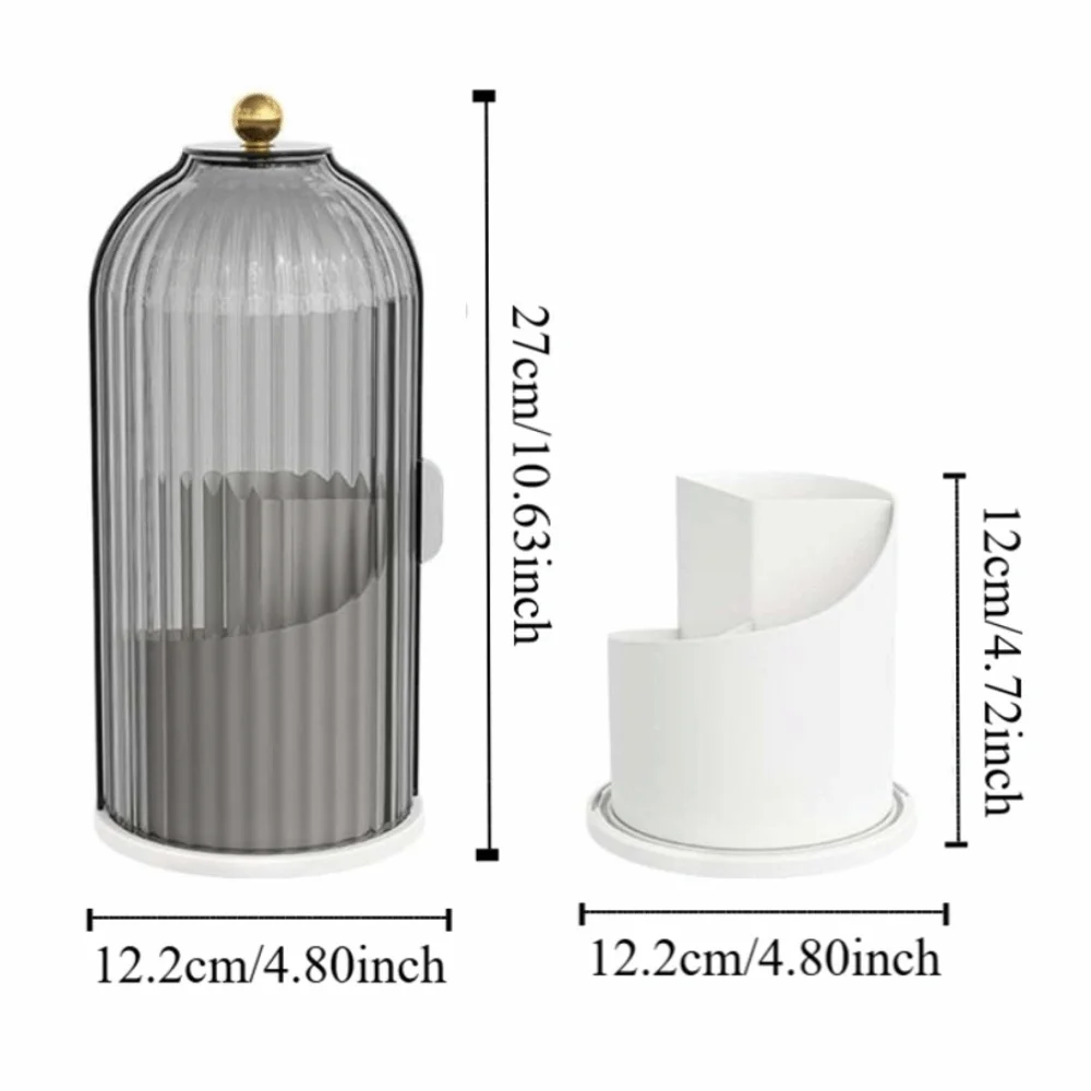 360° Rotating Makeup Brush Holder With Lid Dustproof Lipstick Container Luxury Cosmetic Organizer Large Capacity Transparent