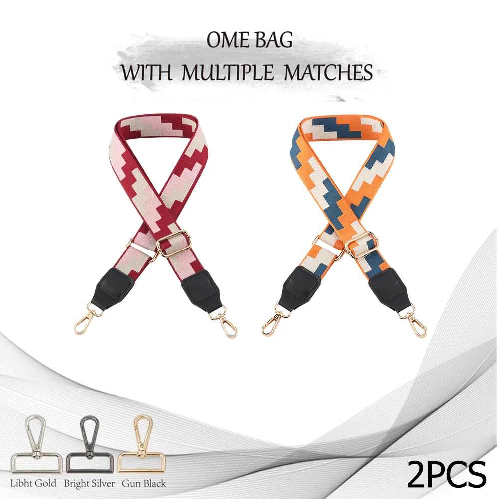 2 Stuks 3.8Cm Diy Contrast Kleur Webbing Multi-Functionele Mode Tas Riem High-Grade Tas Band Kan Worden Veranderd Schouderband