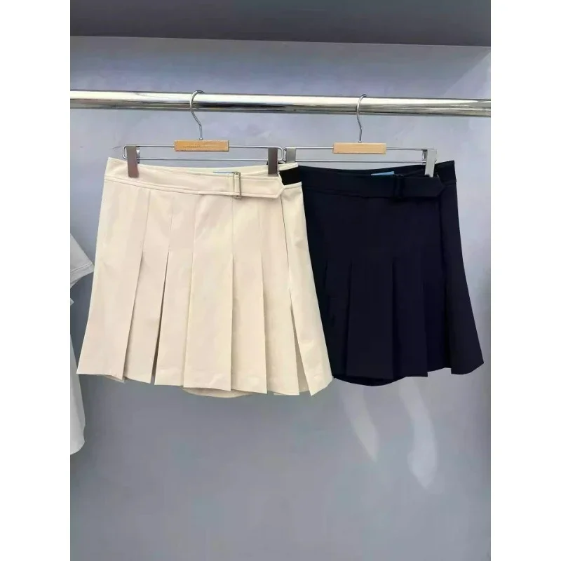 24 Early autumn golf clothing women's short skirt versatile solid color fashion leisure sports swing versatile pleated skirt