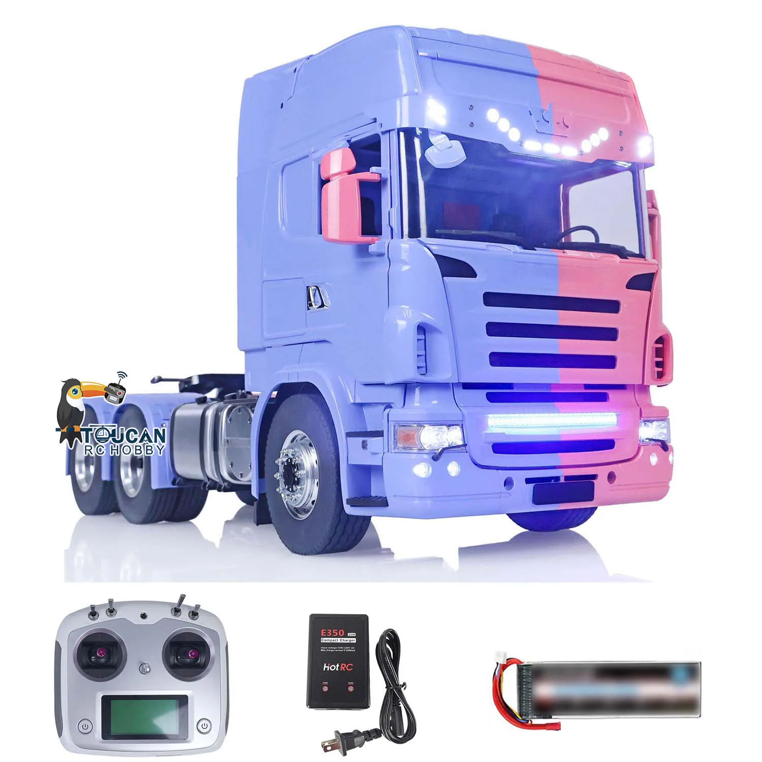 

RTR LESU 1/14 RC Трактор Грузовик 6X6 Металлическое Шасси Пульт Дистанционного Управления Автомобиль DIY Модель Свет Звук ESC TOUCAN HOBBY THZH1591