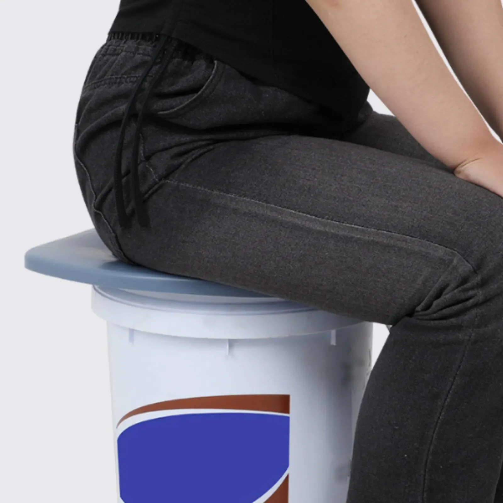 

Pail Toilet Seat Lightweight Portable Commode Seat Luggable Loo Cover Easy to Clean Non-Slip for Campers, Outdoor