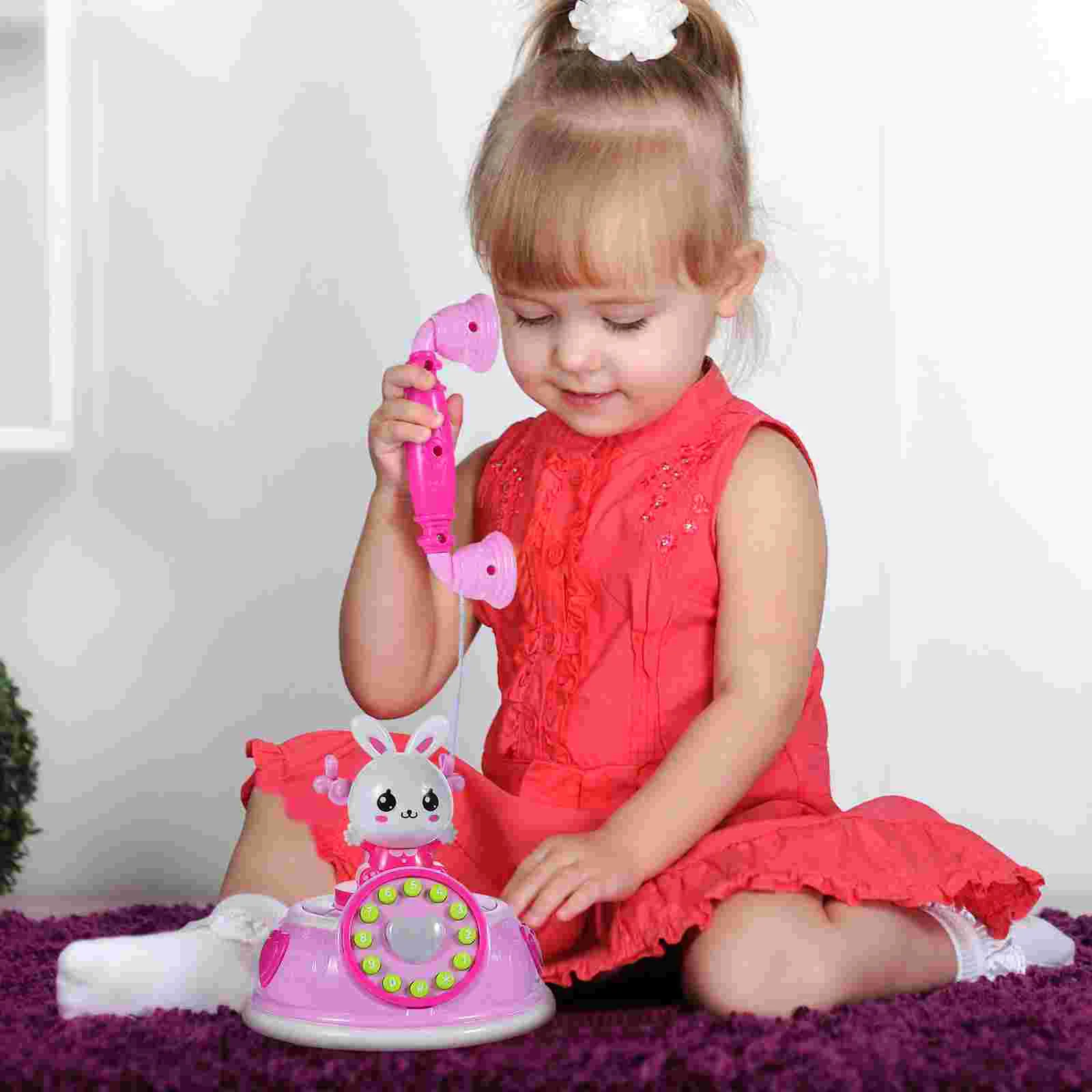 Rotary Phone Model Toys for Girls Simulated Telephone Childrens Simulation Home Appliance