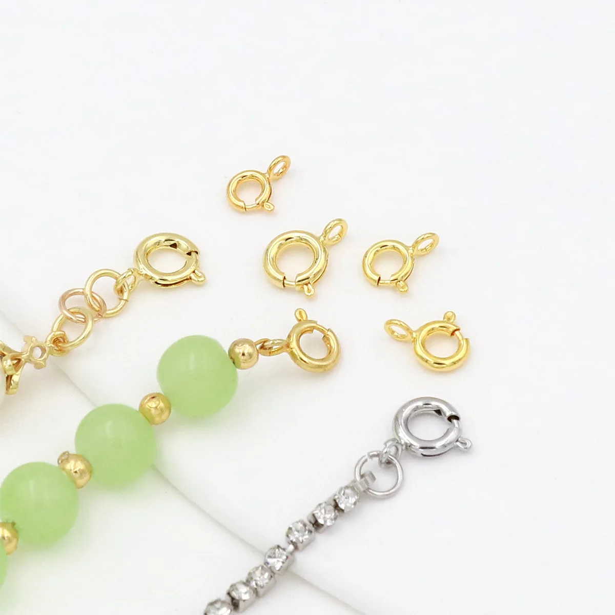 10/20Pcs 18K Gold Plated Spring Clasps For Jewelry Making Round Lobster Clasps For Bracelets Accessories DIY Necklaces Findings