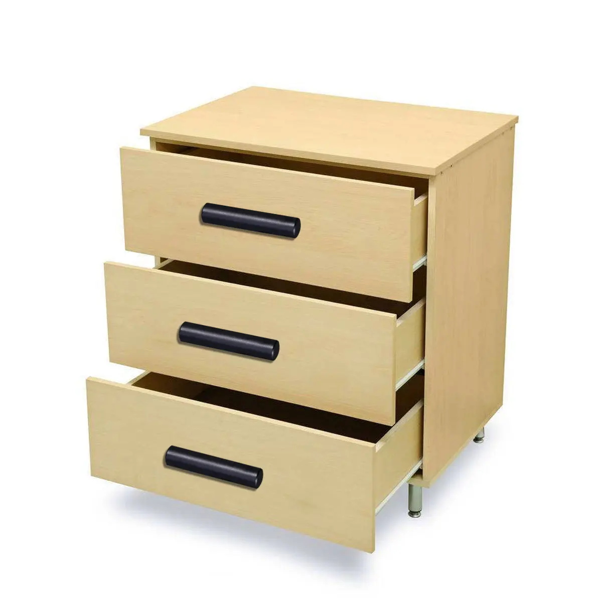 

5Pcs Modern Minimalist Drawer Knobs Durable Aluminum Cabinet Pull Handles for Wardrobe Furniture Kitchen Home Black 50mm